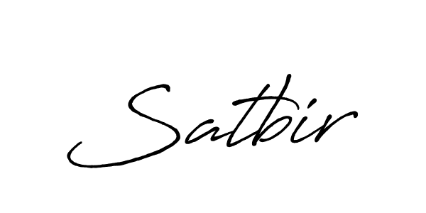 Create a beautiful signature design for name Satbir. With this signature (Antro_Vectra_Bolder) fonts, you can make a handwritten signature for free. Satbir signature style 7 images and pictures png