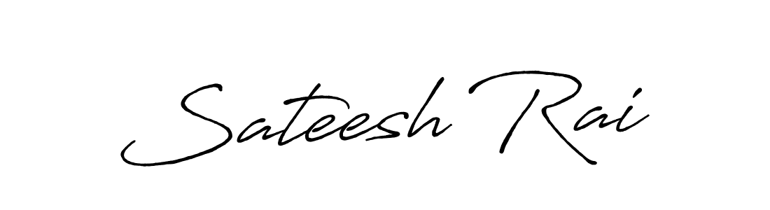 Create a beautiful signature design for name Sateesh Rai. With this signature (Antro_Vectra_Bolder) fonts, you can make a handwritten signature for free. Sateesh Rai signature style 7 images and pictures png