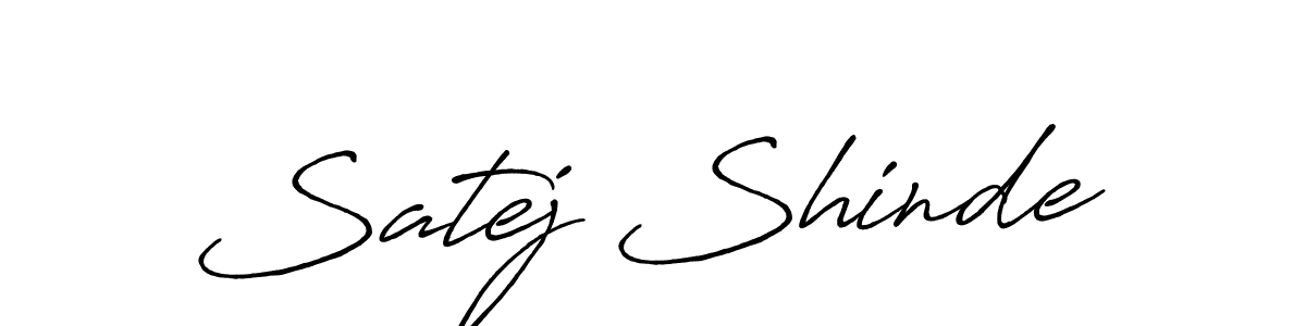 Satej Shinde stylish signature style. Best Handwritten Sign (Antro_Vectra_Bolder) for my name. Handwritten Signature Collection Ideas for my name Satej Shinde. Satej Shinde signature style 7 images and pictures png