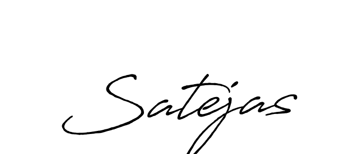Satejas stylish signature style. Best Handwritten Sign (Antro_Vectra_Bolder) for my name. Handwritten Signature Collection Ideas for my name Satejas. Satejas signature style 7 images and pictures png