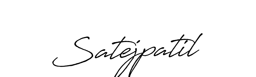 Also You can easily find your signature by using the search form. We will create Satejpatil name handwritten signature images for you free of cost using Antro_Vectra_Bolder sign style. Satejpatil signature style 7 images and pictures png