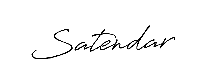 Use a signature maker to create a handwritten signature online. With this signature software, you can design (Antro_Vectra_Bolder) your own signature for name Satendar. Satendar signature style 7 images and pictures png