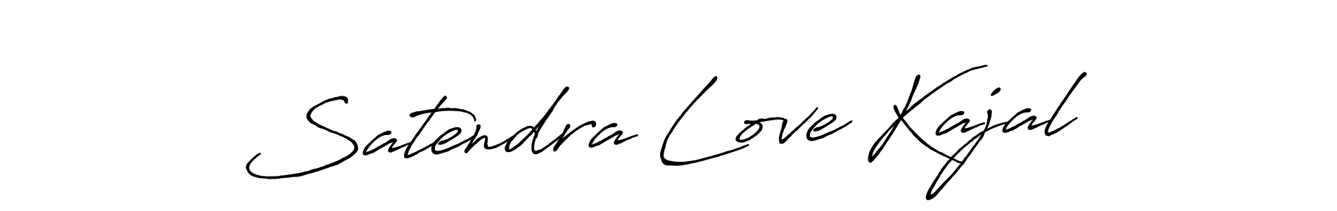 How to make Satendra Love Kajal name signature. Use Antro_Vectra_Bolder style for creating short signs online. This is the latest handwritten sign. Satendra Love Kajal signature style 7 images and pictures png