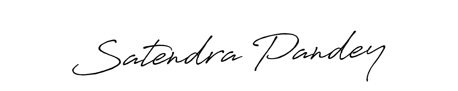 Create a beautiful signature design for name Satendra Pandey. With this signature (Antro_Vectra_Bolder) fonts, you can make a handwritten signature for free. Satendra Pandey signature style 7 images and pictures png