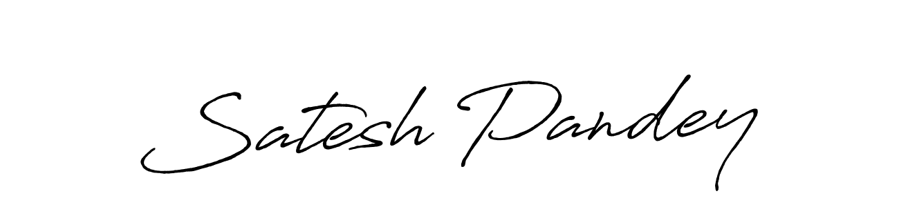 Use a signature maker to create a handwritten signature online. With this signature software, you can design (Antro_Vectra_Bolder) your own signature for name Satesh Pandey. Satesh Pandey signature style 7 images and pictures png