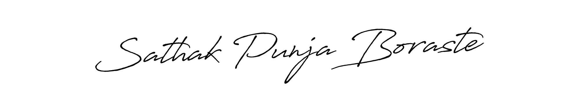 Make a short Sathak Punja Boraste signature style. Manage your documents anywhere anytime using Antro_Vectra_Bolder. Create and add eSignatures, submit forms, share and send files easily. Sathak Punja Boraste signature style 7 images and pictures png