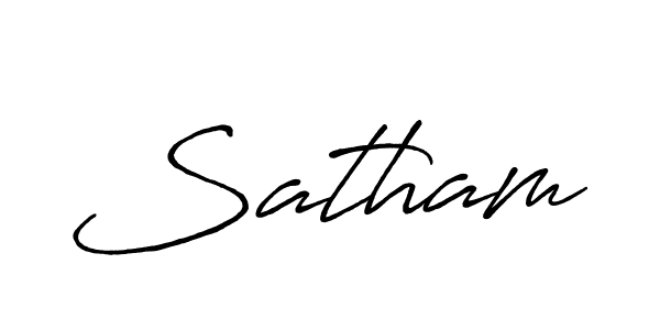 Best and Professional Signature Style for Satham. Antro_Vectra_Bolder Best Signature Style Collection. Satham signature style 7 images and pictures png