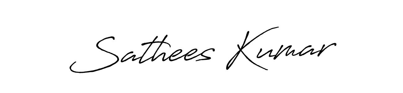 Create a beautiful signature design for name Sathees Kumar. With this signature (Antro_Vectra_Bolder) fonts, you can make a handwritten signature for free. Sathees Kumar signature style 7 images and pictures png