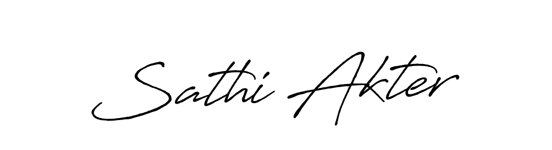 Create a beautiful signature design for name Sathi Akter. With this signature (Antro_Vectra_Bolder) fonts, you can make a handwritten signature for free. Sathi Akter signature style 7 images and pictures png