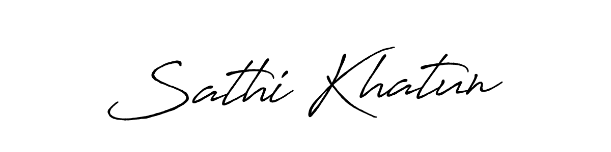 How to make Sathi Khatun name signature. Use Antro_Vectra_Bolder style for creating short signs online. This is the latest handwritten sign. Sathi Khatun signature style 7 images and pictures png