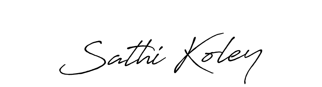 It looks lik you need a new signature style for name Sathi Koley. Design unique handwritten (Antro_Vectra_Bolder) signature with our free signature maker in just a few clicks. Sathi Koley signature style 7 images and pictures png