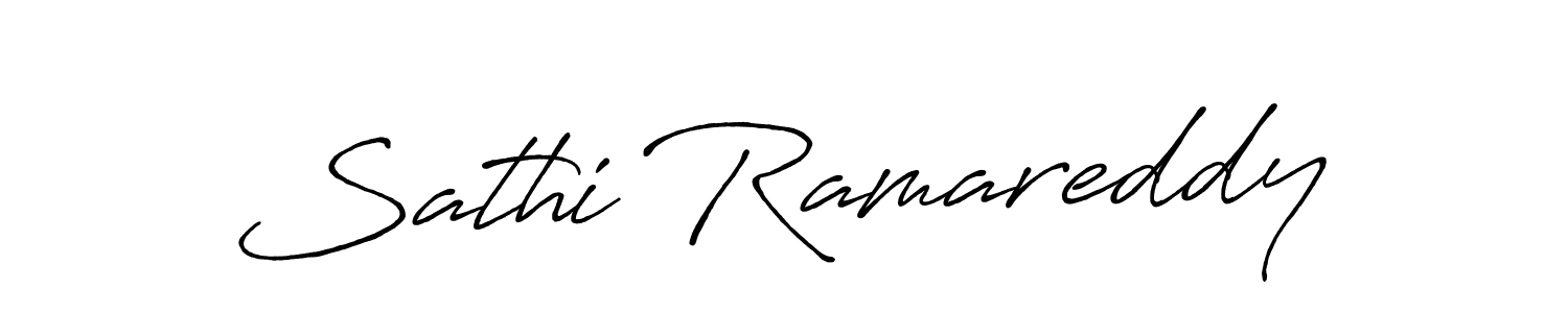 Create a beautiful signature design for name Sathi Ramareddy. With this signature (Antro_Vectra_Bolder) fonts, you can make a handwritten signature for free. Sathi Ramareddy signature style 7 images and pictures png