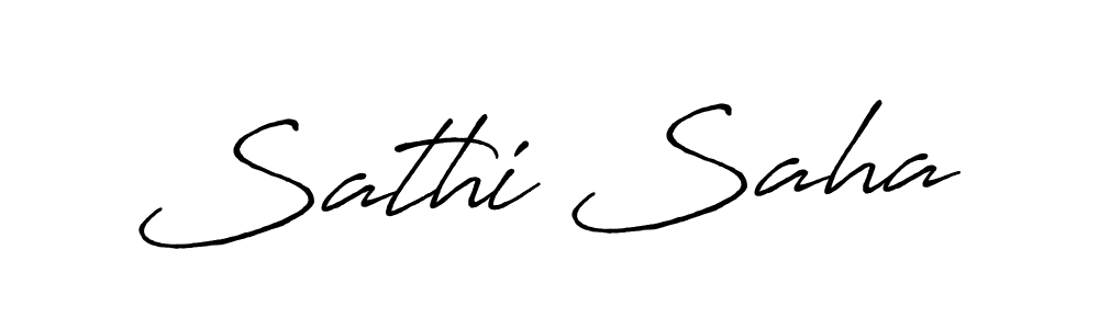 Design your own signature with our free online signature maker. With this signature software, you can create a handwritten (Antro_Vectra_Bolder) signature for name Sathi Saha. Sathi Saha signature style 7 images and pictures png