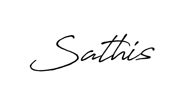 Create a beautiful signature design for name Sathis. With this signature (Antro_Vectra_Bolder) fonts, you can make a handwritten signature for free. Sathis signature style 7 images and pictures png