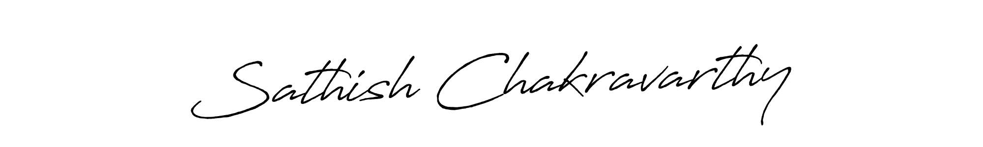 Make a beautiful signature design for name Sathish Chakravarthy. With this signature (Antro_Vectra_Bolder) style, you can create a handwritten signature for free. Sathish Chakravarthy signature style 7 images and pictures png