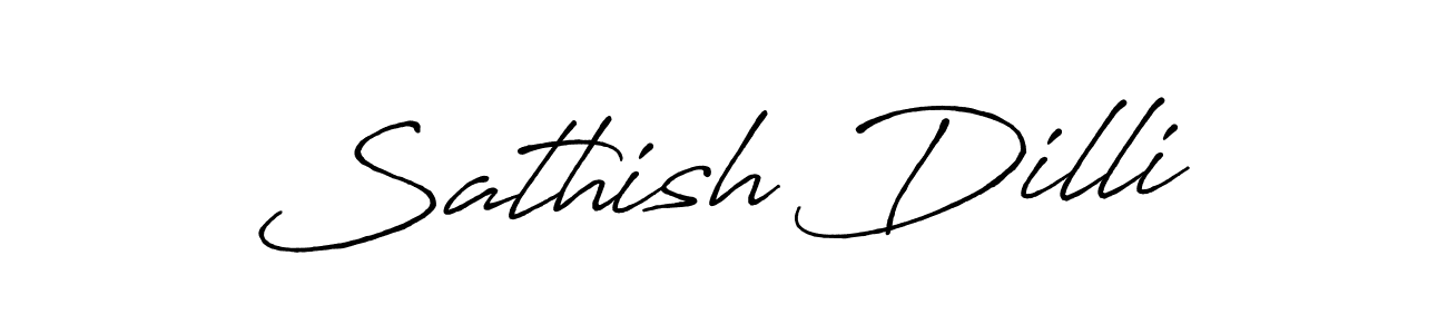 Also we have Sathish Dilli name is the best signature style. Create professional handwritten signature collection using Antro_Vectra_Bolder autograph style. Sathish Dilli signature style 7 images and pictures png