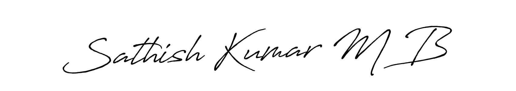 Also You can easily find your signature by using the search form. We will create Sathish Kumar M B name handwritten signature images for you free of cost using Antro_Vectra_Bolder sign style. Sathish Kumar M B signature style 7 images and pictures png