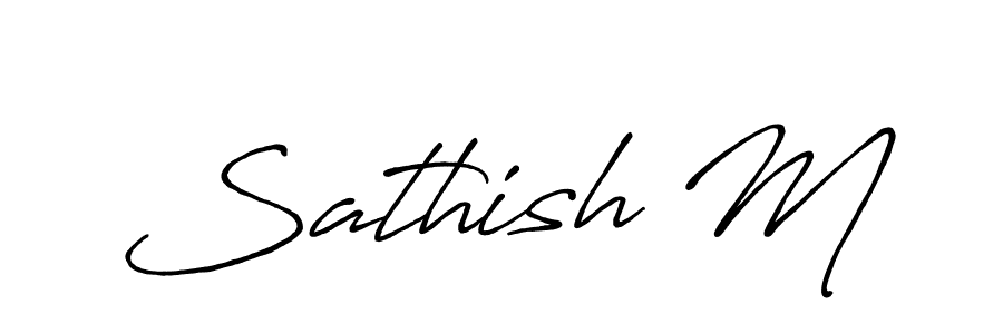Once you've used our free online signature maker to create your best signature Antro_Vectra_Bolder style, it's time to enjoy all of the benefits that Sathish M name signing documents. Sathish M signature style 7 images and pictures png