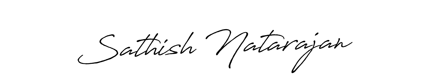 Also we have Sathish Natarajan name is the best signature style. Create professional handwritten signature collection using Antro_Vectra_Bolder autograph style. Sathish Natarajan signature style 7 images and pictures png