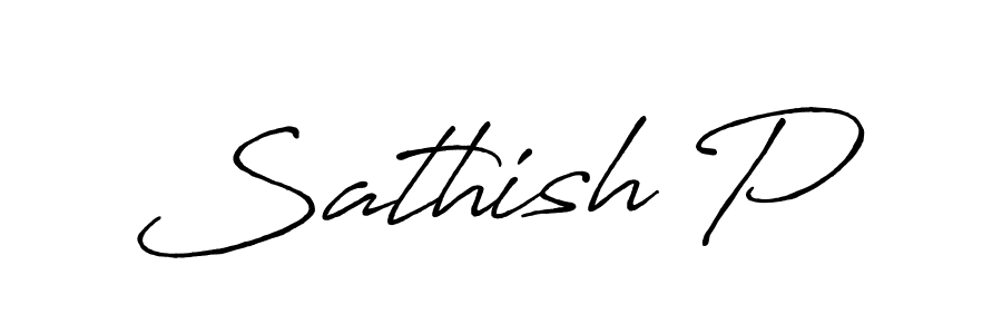 Design your own signature with our free online signature maker. With this signature software, you can create a handwritten (Antro_Vectra_Bolder) signature for name Sathish P. Sathish P signature style 7 images and pictures png