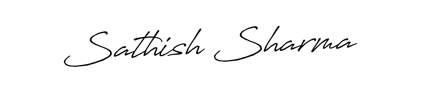 Design your own signature with our free online signature maker. With this signature software, you can create a handwritten (Antro_Vectra_Bolder) signature for name Sathish Sharma. Sathish Sharma signature style 7 images and pictures png