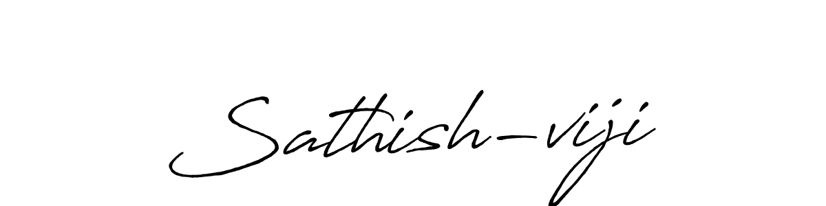 Use a signature maker to create a handwritten signature online. With this signature software, you can design (Antro_Vectra_Bolder) your own signature for name Sathish-viji. Sathish-viji signature style 7 images and pictures png