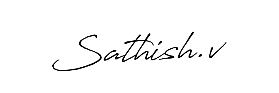 Also we have Sathish.v name is the best signature style. Create professional handwritten signature collection using Antro_Vectra_Bolder autograph style. Sathish.v signature style 7 images and pictures png