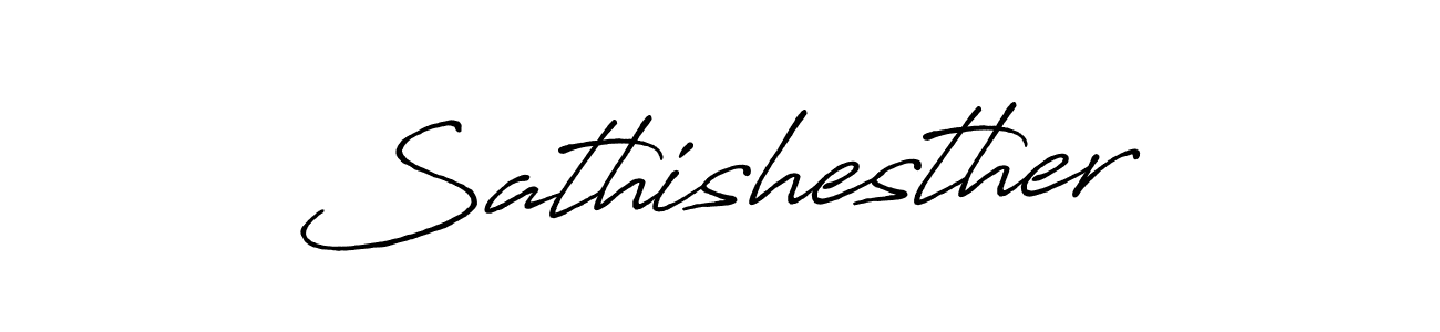 Make a beautiful signature design for name Sathishesther. With this signature (Antro_Vectra_Bolder) style, you can create a handwritten signature for free. Sathishesther signature style 7 images and pictures png