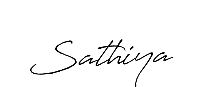 Create a beautiful signature design for name Sathiya. With this signature (Antro_Vectra_Bolder) fonts, you can make a handwritten signature for free. Sathiya signature style 7 images and pictures png