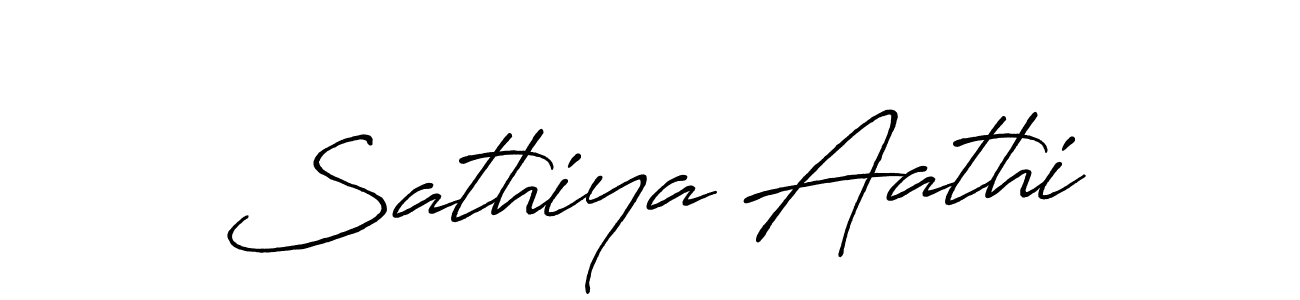 Use a signature maker to create a handwritten signature online. With this signature software, you can design (Antro_Vectra_Bolder) your own signature for name Sathiya Aathi. Sathiya Aathi signature style 7 images and pictures png
