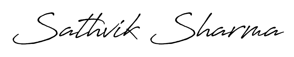 Try this chic Sathvik Sharma handwritten sign style. Using Antro_Vectra_Bolder font elements, it gives your name a sleek, memorable identity. Sathvik Sharma signature style 7 images and pictures png