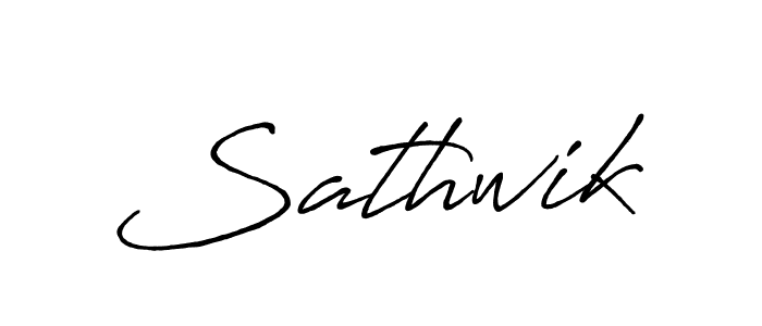 Design your own signature with our free online signature maker. With this signature software, you can create a handwritten (Antro_Vectra_Bolder) signature for name Sathwik. Sathwik signature style 7 images and pictures png