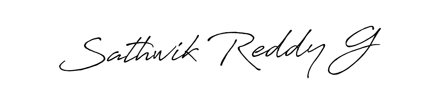 Sathwik Reddy G stylish signature style. Best Handwritten Sign (Antro_Vectra_Bolder) for my name. Handwritten Signature Collection Ideas for my name Sathwik Reddy G. Sathwik Reddy G signature style 7 images and pictures png