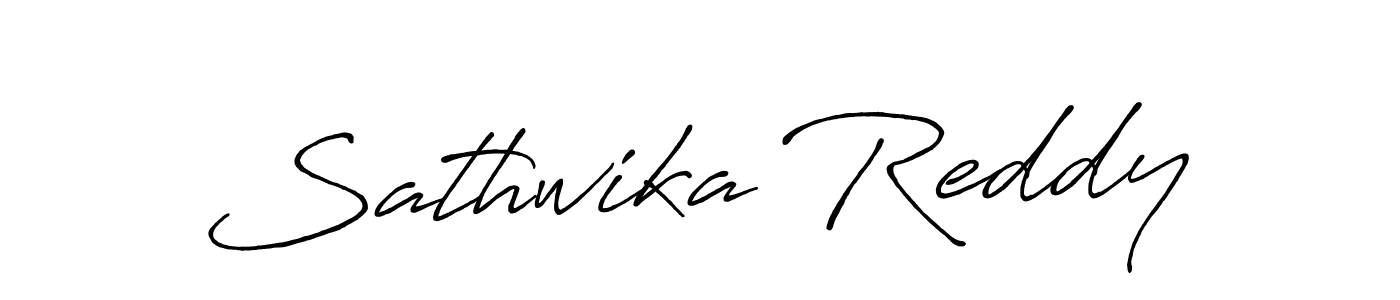 How to make Sathwika Reddy name signature. Use Antro_Vectra_Bolder style for creating short signs online. This is the latest handwritten sign. Sathwika Reddy signature style 7 images and pictures png