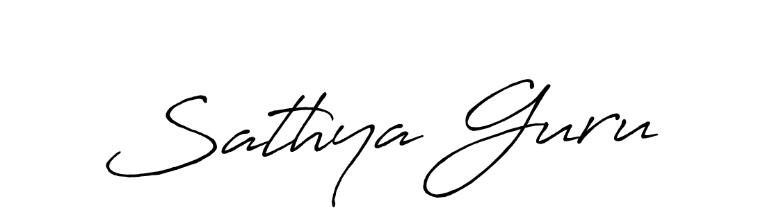 How to make Sathya Guru name signature. Use Antro_Vectra_Bolder style for creating short signs online. This is the latest handwritten sign. Sathya Guru signature style 7 images and pictures png