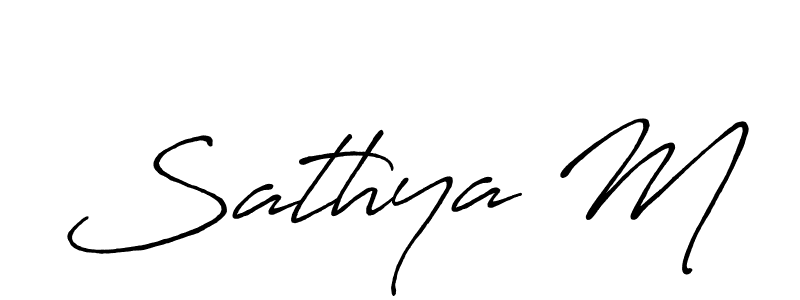 How to make Sathya M signature? Antro_Vectra_Bolder is a professional autograph style. Create handwritten signature for Sathya M name. Sathya M signature style 7 images and pictures png