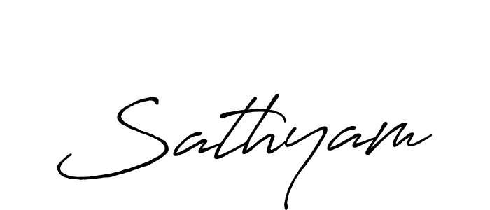 Make a beautiful signature design for name Sathyam. With this signature (Antro_Vectra_Bolder) style, you can create a handwritten signature for free. Sathyam signature style 7 images and pictures png