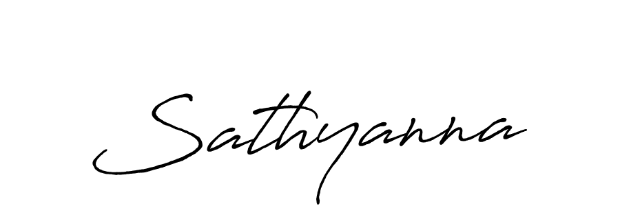 Make a beautiful signature design for name Sathyanna. With this signature (Antro_Vectra_Bolder) style, you can create a handwritten signature for free. Sathyanna signature style 7 images and pictures png
