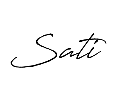 Create a beautiful signature design for name Sati. With this signature (Antro_Vectra_Bolder) fonts, you can make a handwritten signature for free. Sati signature style 7 images and pictures png