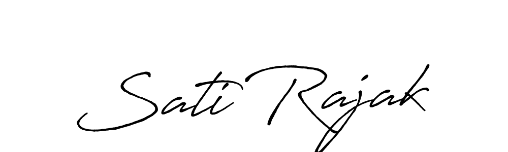 Use a signature maker to create a handwritten signature online. With this signature software, you can design (Antro_Vectra_Bolder) your own signature for name Sati Rajak. Sati Rajak signature style 7 images and pictures png