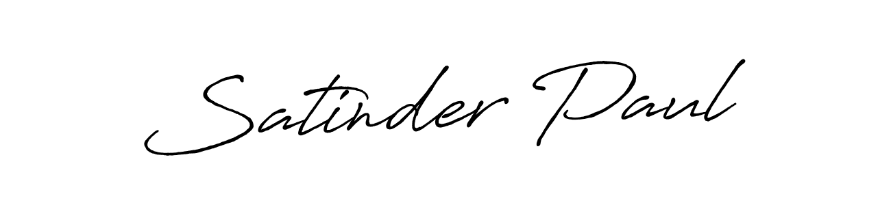 Use a signature maker to create a handwritten signature online. With this signature software, you can design (Antro_Vectra_Bolder) your own signature for name Satinder Paul. Satinder Paul signature style 7 images and pictures png