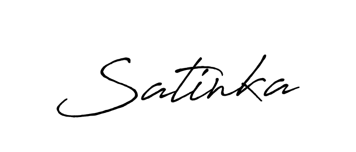 You should practise on your own different ways (Antro_Vectra_Bolder) to write your name (Satinka) in signature. don't let someone else do it for you. Satinka signature style 7 images and pictures png