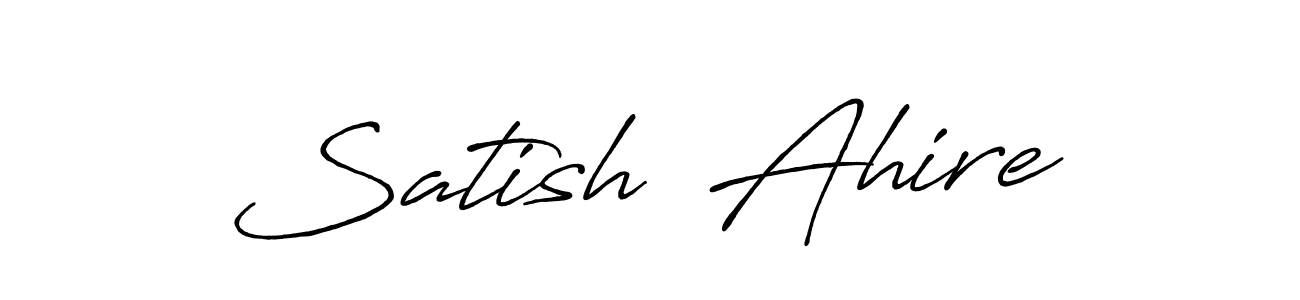 Similarly Antro_Vectra_Bolder is the best handwritten signature design. Signature creator online .You can use it as an online autograph creator for name Satish  Ahire. Satish  Ahire signature style 7 images and pictures png
