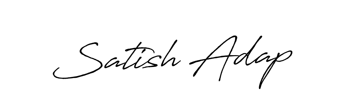 The best way (Antro_Vectra_Bolder) to make a short signature is to pick only two or three words in your name. The name Satish Adap include a total of six letters. For converting this name. Satish Adap signature style 7 images and pictures png