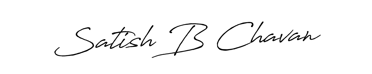 Make a beautiful signature design for name Satish B Chavan. With this signature (Antro_Vectra_Bolder) style, you can create a handwritten signature for free. Satish B Chavan signature style 7 images and pictures png