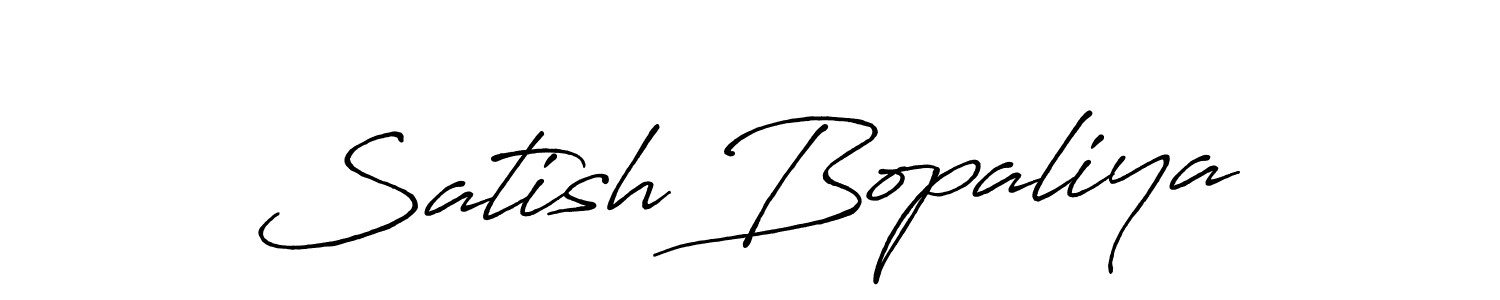 Antro_Vectra_Bolder is a professional signature style that is perfect for those who want to add a touch of class to their signature. It is also a great choice for those who want to make their signature more unique. Get Satish Bopaliya name to fancy signature for free. Satish Bopaliya signature style 7 images and pictures png