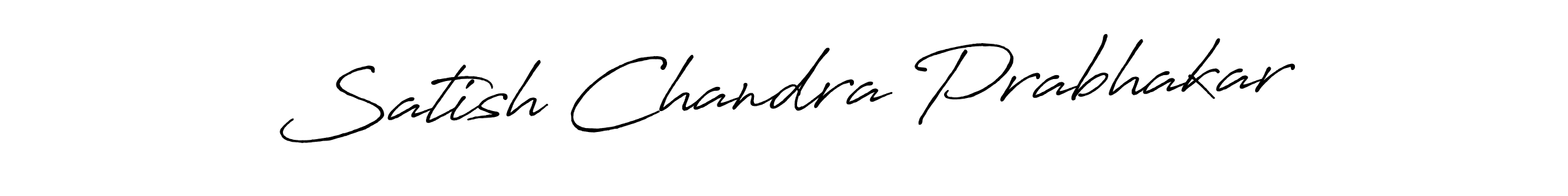 Create a beautiful signature design for name Satish Chandra Prabhakar. With this signature (Antro_Vectra_Bolder) fonts, you can make a handwritten signature for free. Satish Chandra Prabhakar signature style 7 images and pictures png
