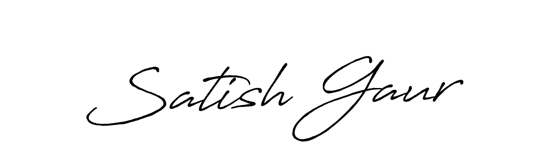 It looks lik you need a new signature style for name Satish Gaur. Design unique handwritten (Antro_Vectra_Bolder) signature with our free signature maker in just a few clicks. Satish Gaur signature style 7 images and pictures png