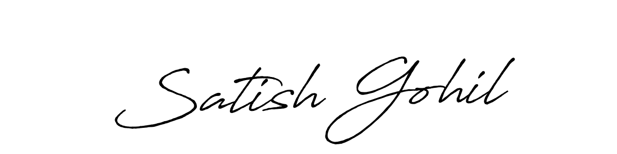 Also You can easily find your signature by using the search form. We will create Satish Gohil name handwritten signature images for you free of cost using Antro_Vectra_Bolder sign style. Satish Gohil signature style 7 images and pictures png