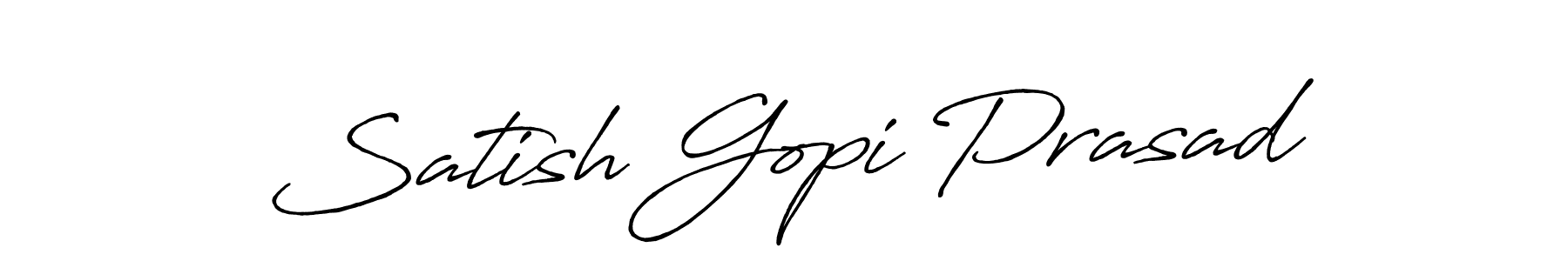 Make a beautiful signature design for name Satish Gopi Prasad. With this signature (Antro_Vectra_Bolder) style, you can create a handwritten signature for free. Satish Gopi Prasad signature style 7 images and pictures png